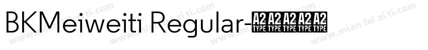 BKMeiweiti Regular字体转换